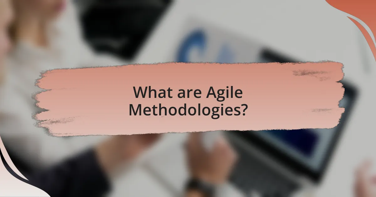 What are Agile Methodologies?