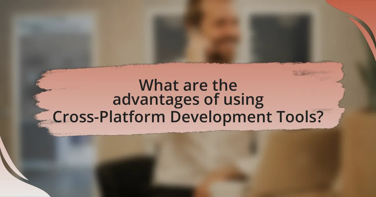 What are the advantages of using Cross-Platform Development Tools?