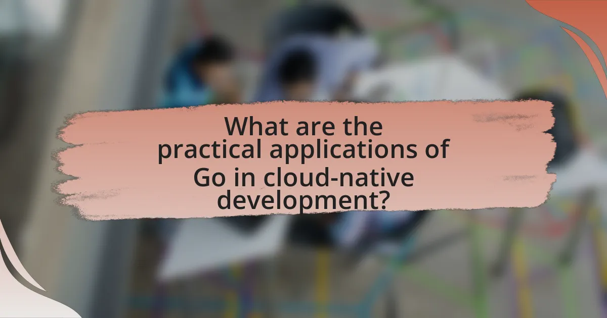 What are the practical applications of Go in cloud-native development?