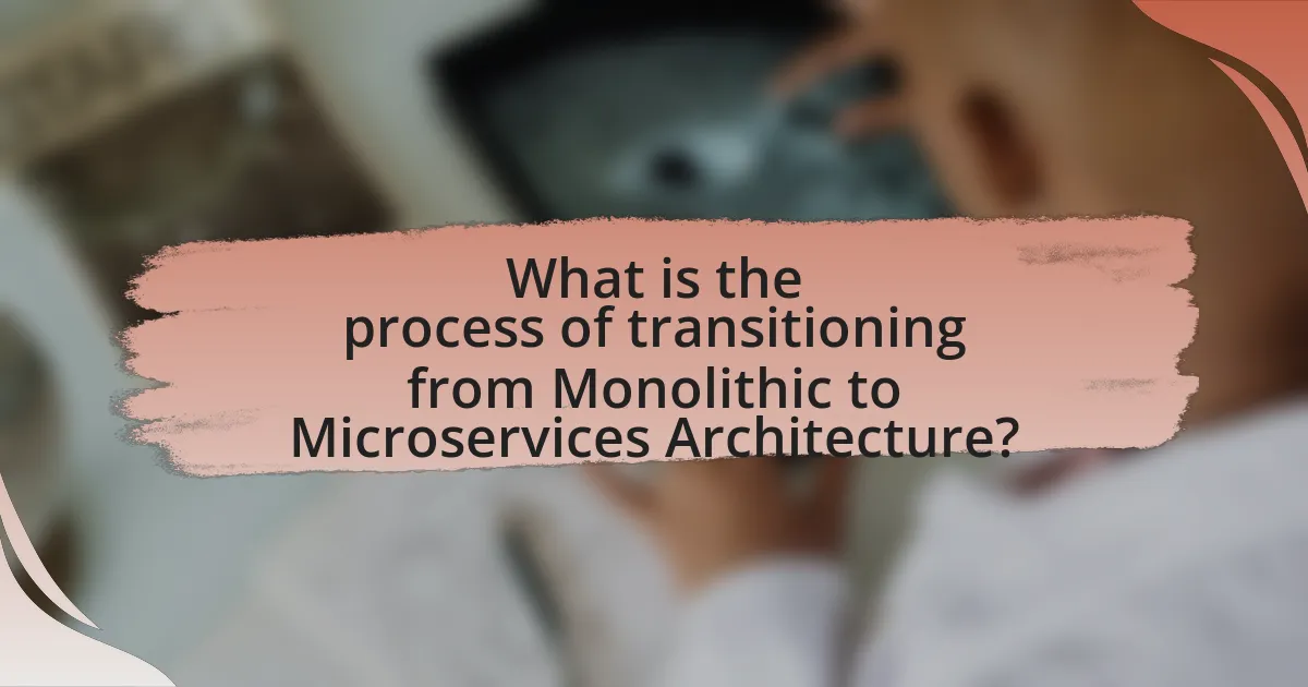 What is the process of transitioning from Monolithic to Microservices Architecture?